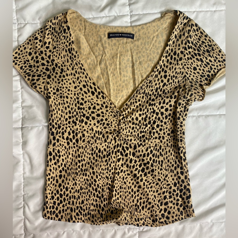 brandy melville cheetah print top